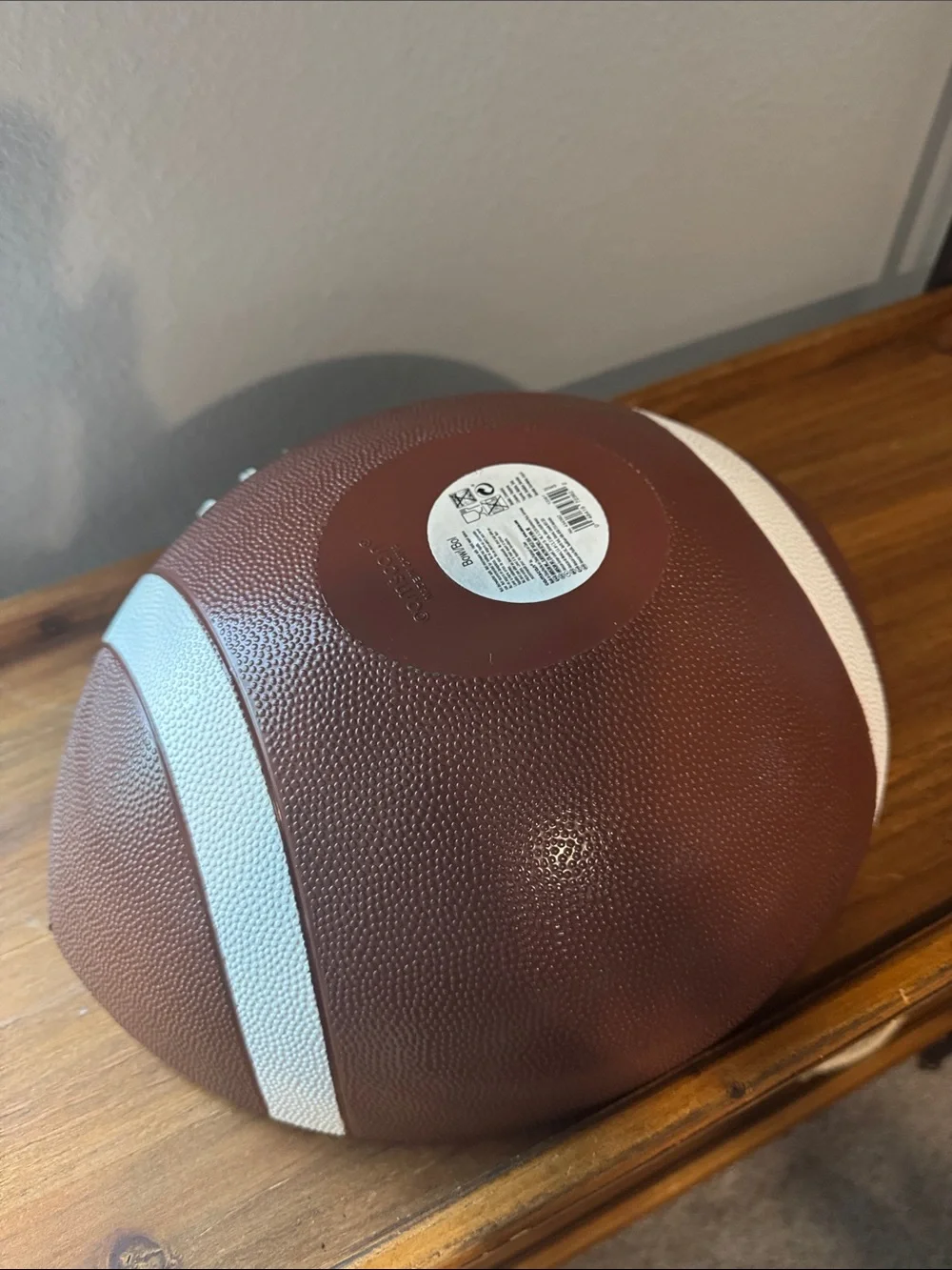 Decorative Football-Themed Serving Bowl in Brown and Green